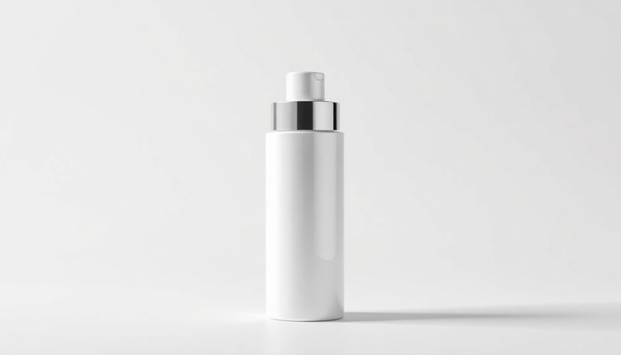 Minimalistic skincare bottle with pastel gradient, Prickly Pear Skincare.