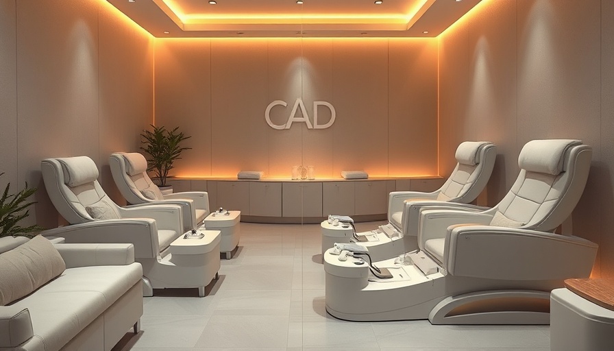 CBD spa treatments in an elegant pedicure area