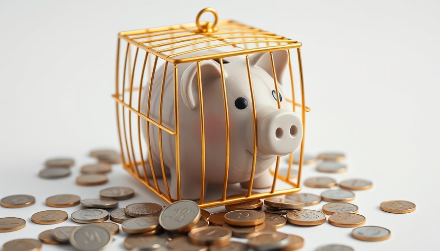 Piggy bank in a cage symbolizing day spa profitability constraints.