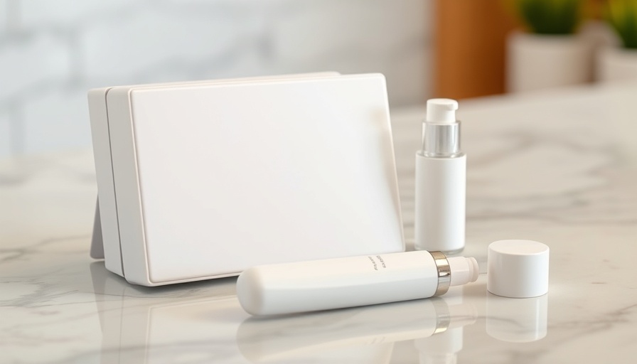 Elegant skin health testing kit on marble countertop, enhancing wellness.