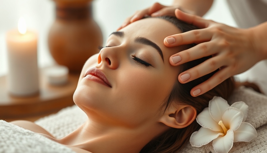 Relaxing massage at wellness retreat, serene woman, monochrome.