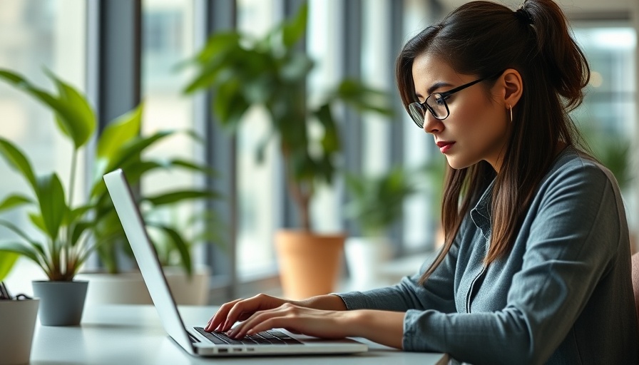 Business accounting professional in modern office