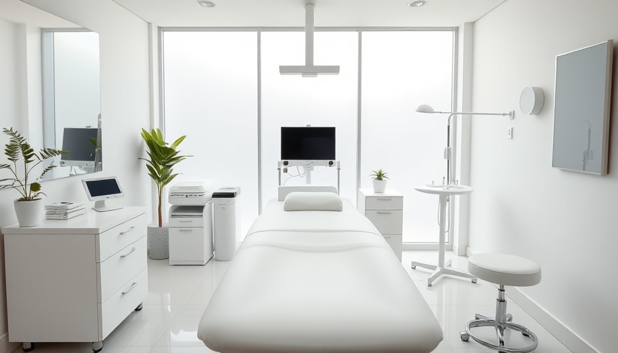 Modern spa equipment in a bright clinical room.