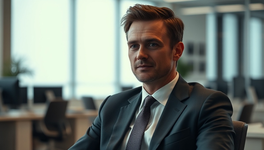 Businessman in a suit representing the stock market.