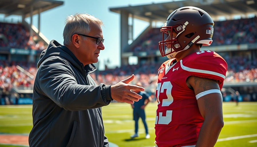 Nick Sirianni leadership on football field with player interaction.