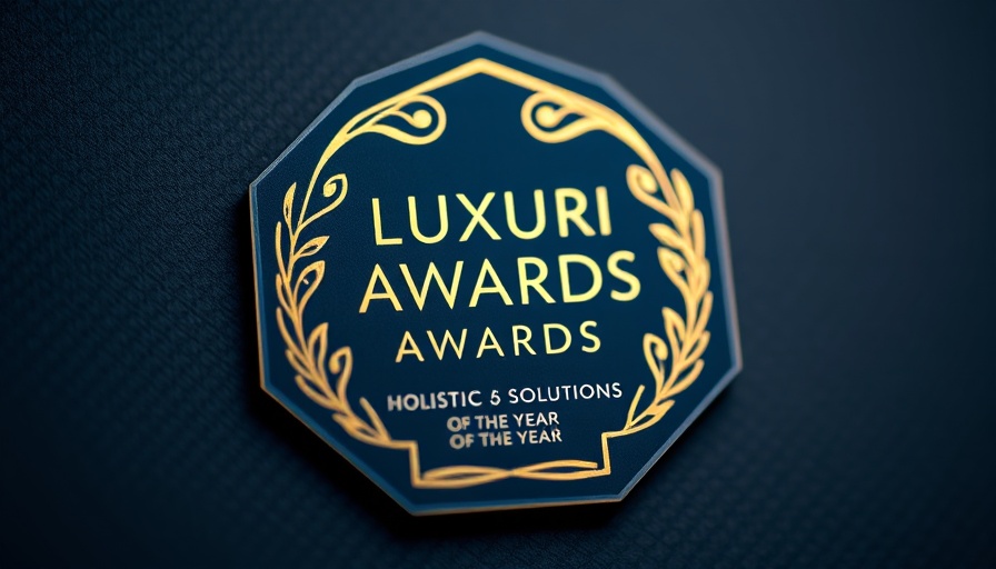 Award badge for wellness innovator with elegant gold design.