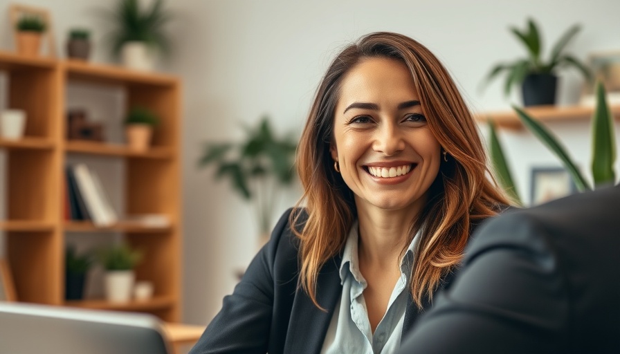 Confident woman displaying steadiness personality in conversation.