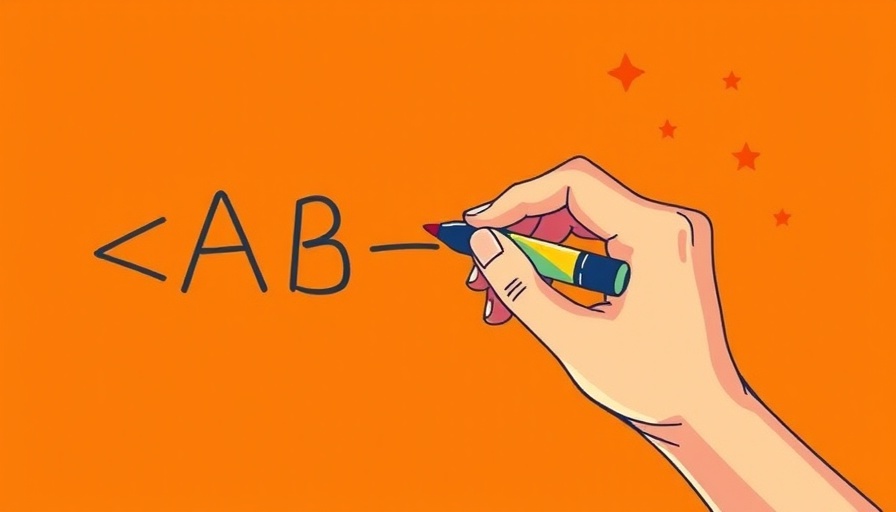 Abstract illustration of content audits with arrow from A to B.