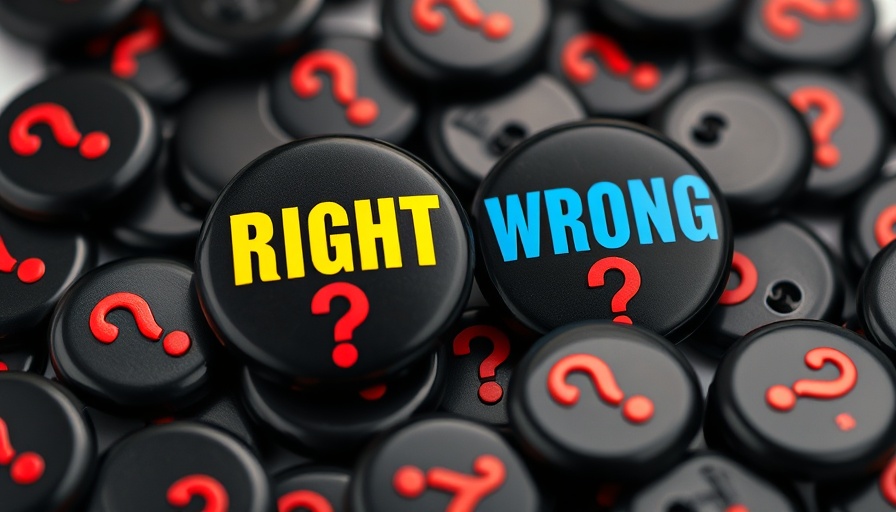 Leadership mistakes concept with right and wrong choices on buttons.