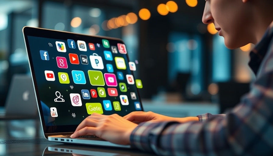 Ethical social media marketing concept with engaging digital interaction on a laptop.