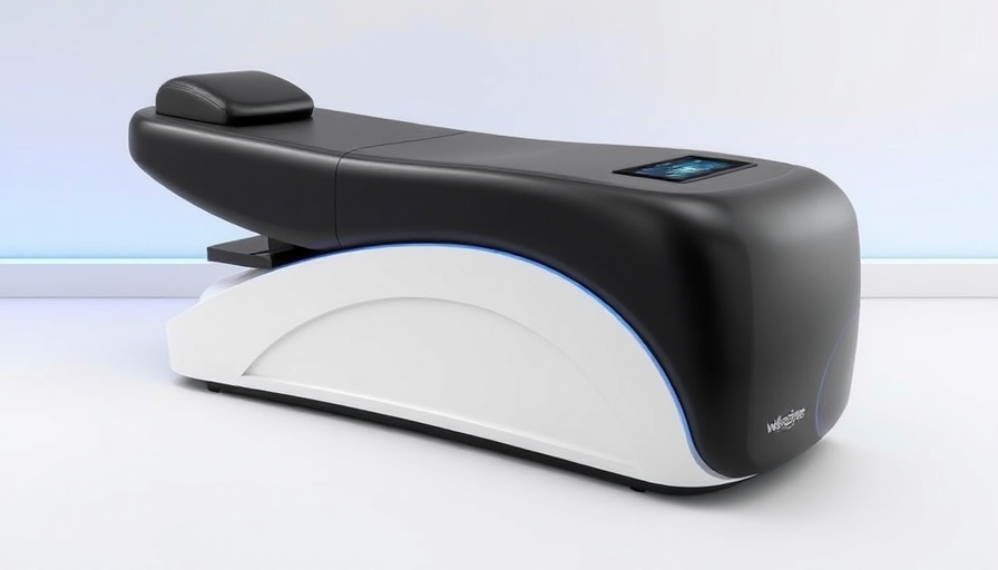 Wellsystem Wave Massage Table with modern sleek design and touchscreen.