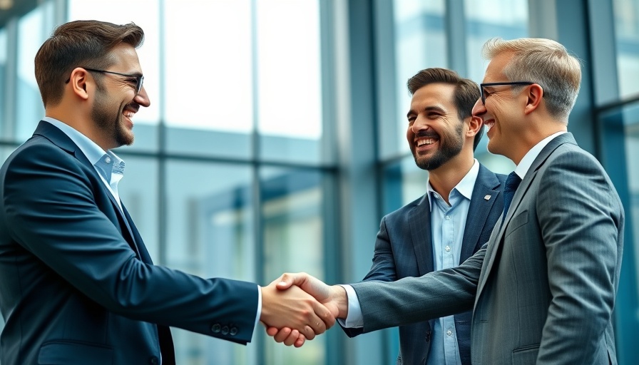 Businessmen shaking hands for strategic partnerships for spa growth.