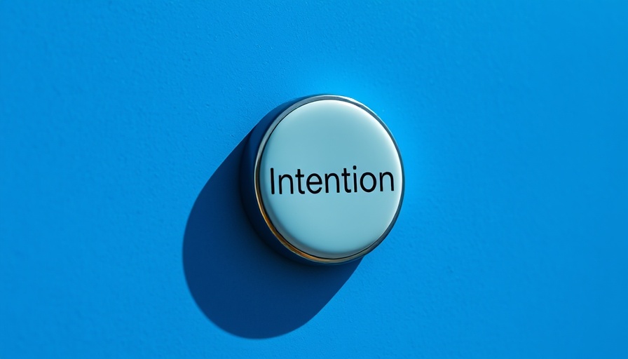 Intentions in Leadership Success concept depicted with a yellow button.