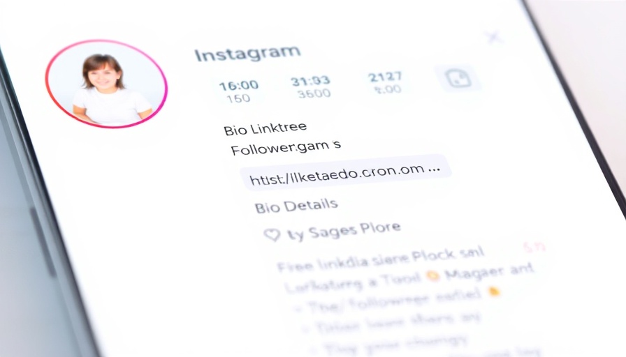 Instagram profile with Linktree link in bio section, showing social media elements.