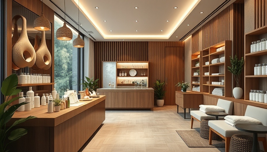Modern spa reception showcasing wellness solutions in a serene setting