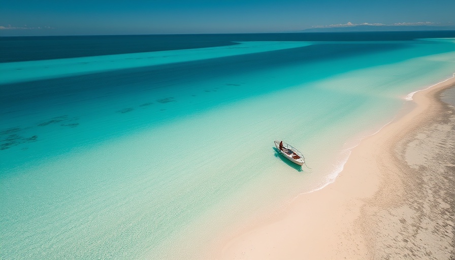 Idyllic shoreline exemplifying Blue Mind Theory Destinations.