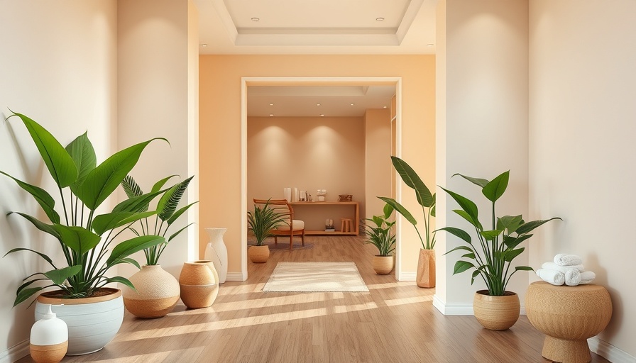 Peaceful spa entrance at Jamaica’s Livity Spa with pastel colors.