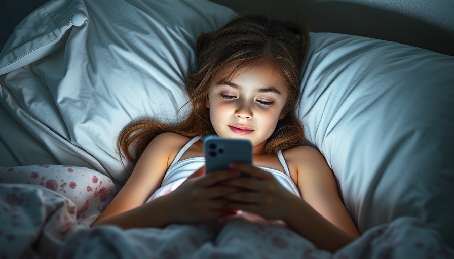 Young girl using phone in bed illustrating TikTok parental controls.