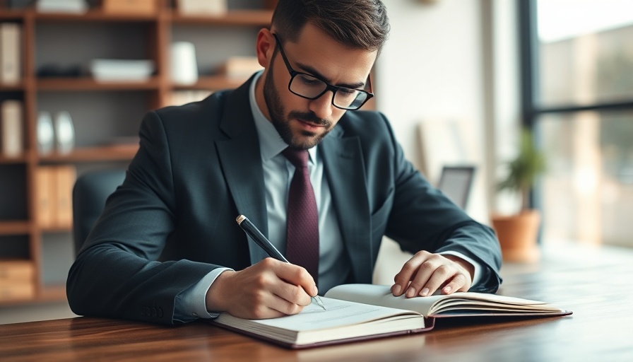 Businessman writing in office, addressing common accounting mistakes small biz owners.