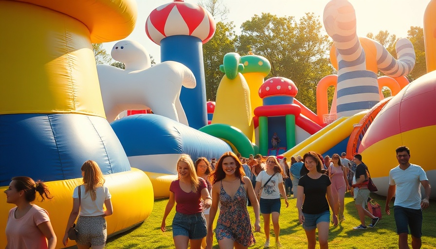 Big Bounce America 2025 Sacramento vibrant inflatable amusement park.
