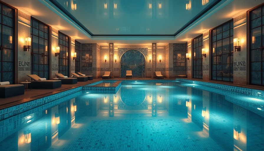 Luxury spa interior with ambient lighting and reflective pool for Luxury Spa Edit Awards 2025.