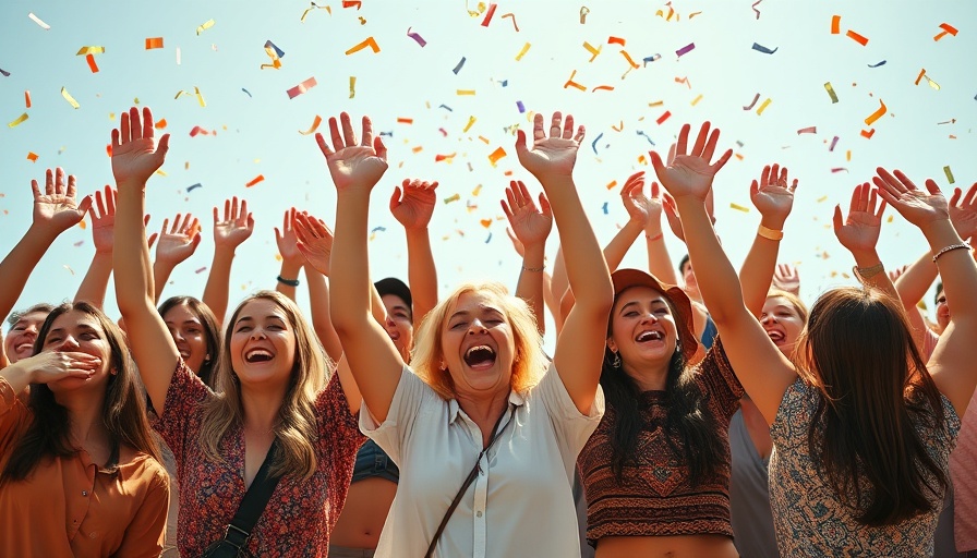 Celebratory group with confetti illustrating U.S. Spa Revenue Growth.