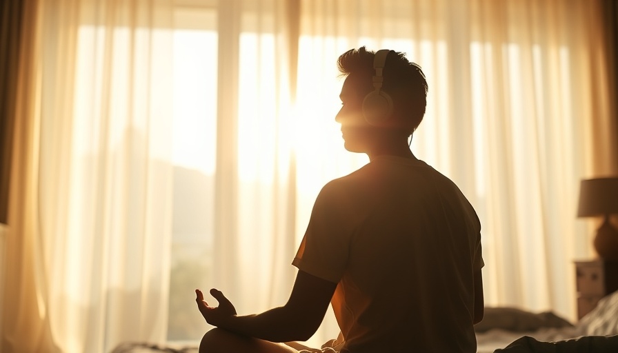 Morning affirmations for positive energy with a meditating person.