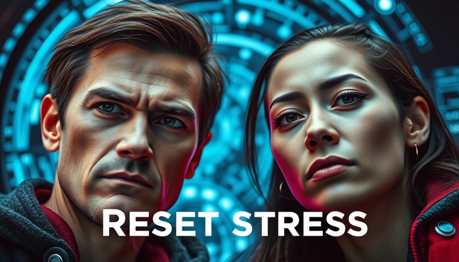 Stress Management Strategies: Reset Stress concept with determined individuals.