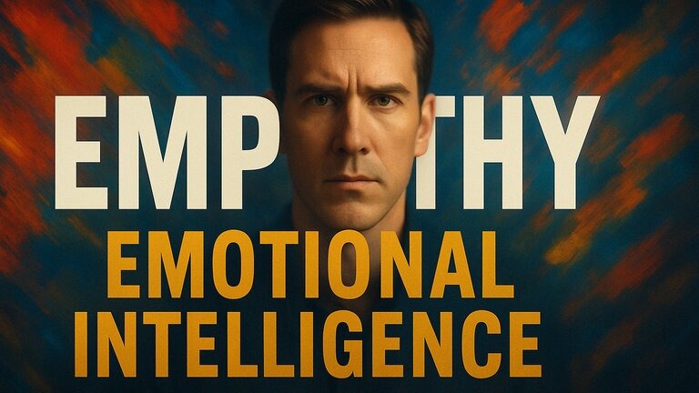 Empathy in leadership and emotional intelligence graphic.