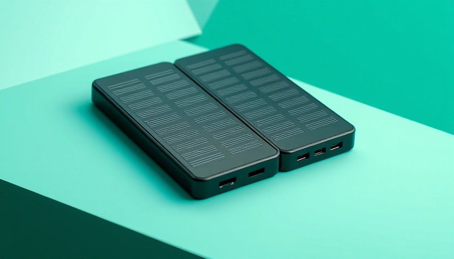 Elegant solar power banks for camping and travel, sleek black design.