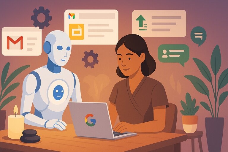 AI boosts in Google Workspace help spa owners streamline tasks in Gmail, Slides, and Chat—letting them focus more on client experience and service.