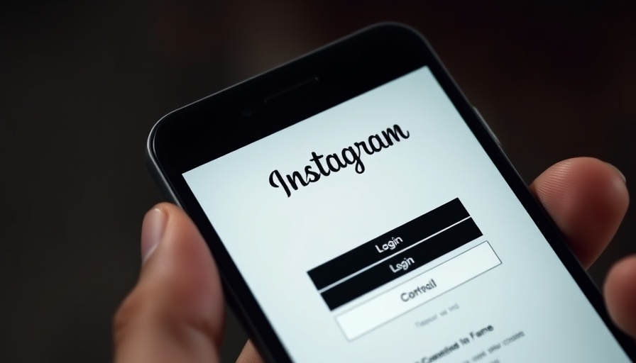 Instagram Reels for Spa Businesses - smartphone login screen.