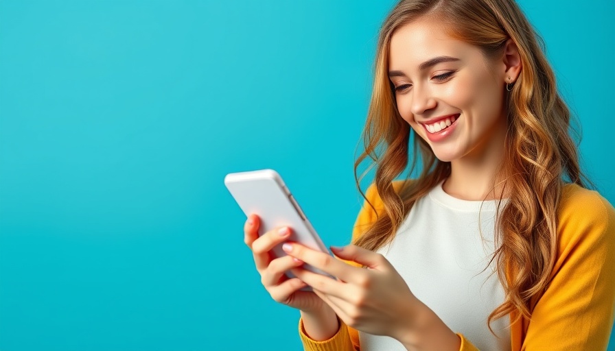 Tips for Instagram growth for spa business with smiling woman and phone.