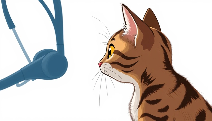 Cat Hyperthyroidism Treatment options illustrated with cat and vet cartoon.