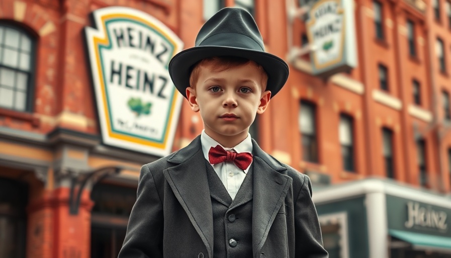 Henry Hines Business Journey depicted with young boy in vintage attire.