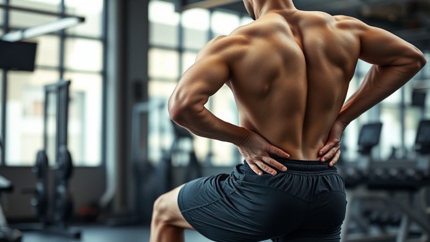 Athletic male performing glute medius exercises for core strength and low back pain relief.