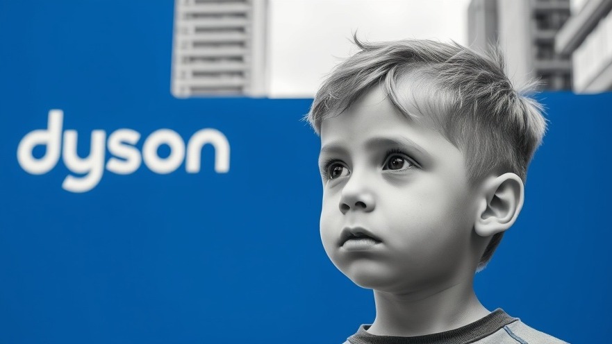 Young boy reflecting on entrepreneurial success against a blue background.