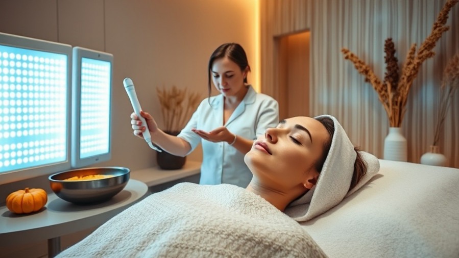 Relaxing pumpkin spice facial treatment in a serene spa room for autumn wellness