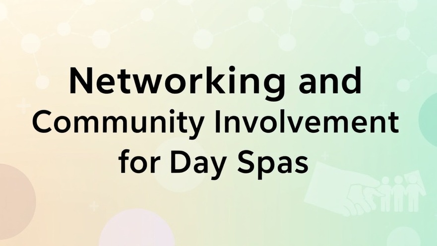 Networking and Community Involvement for Day Spas in soothing colors.