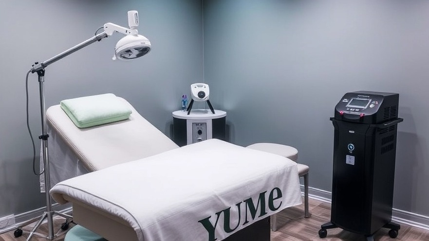 Professional spa equipment setup featuring YUME headbath bed and scalp camera.