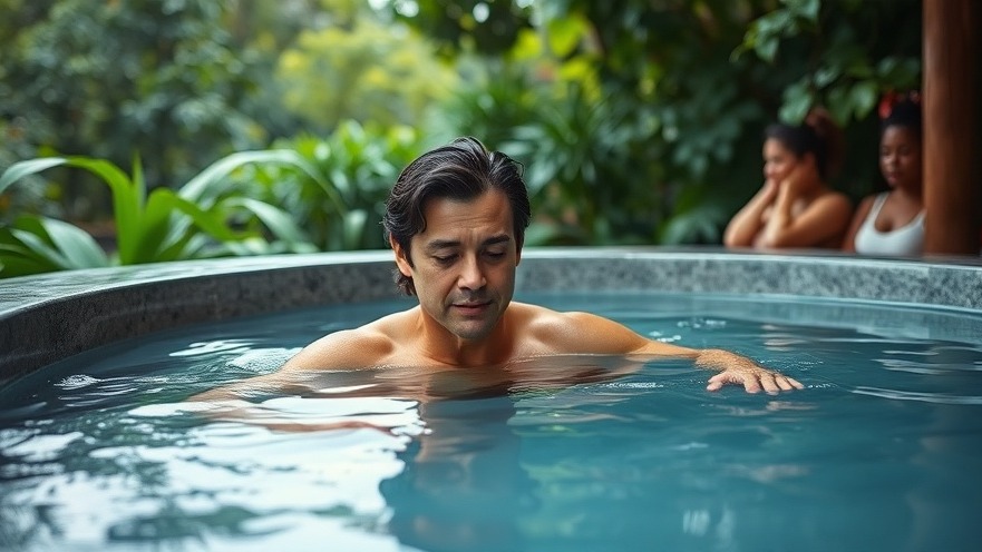 Cold-water immersion bathtub highlighting wellness benefits and stress management.