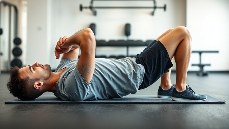Fit man preparing for a glute bridge, highlighting its benefits for mobility and athletic performance.