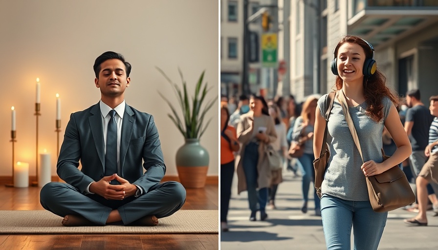 Formal vs informal mindfulness concept illustration.