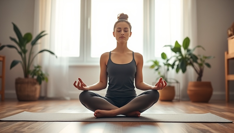 Serene meditation scene in tranquil room for mental well-being.