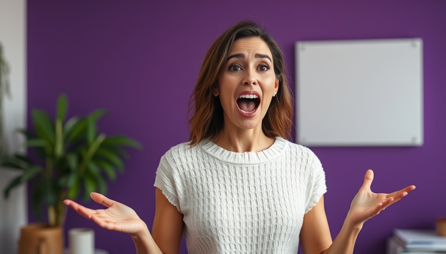 Energetic woman discussing Duolingo mascot strategy.