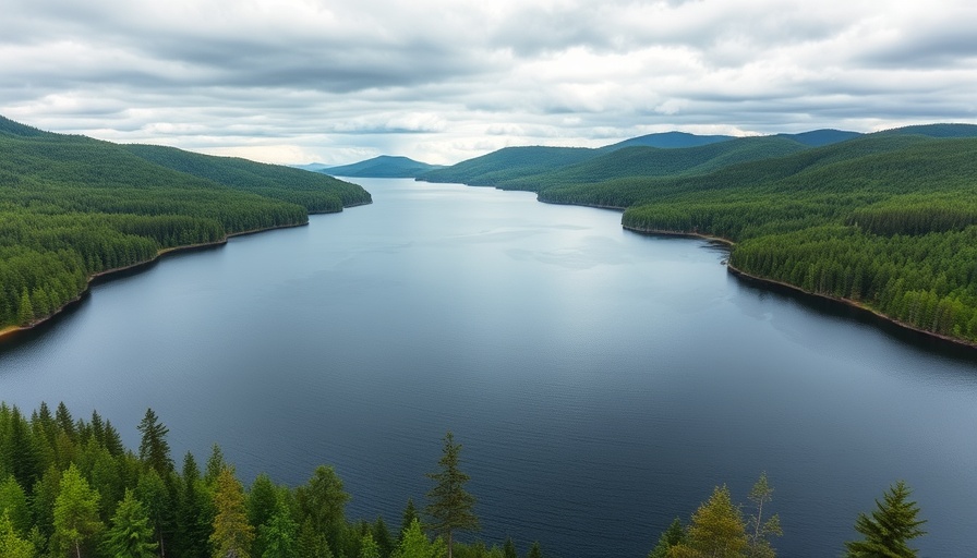 Pristine lake in Boundary Waters surrounded by lush forest, highlighting threats.