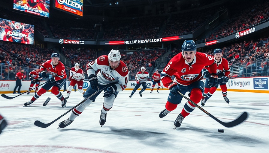 Wisconsin sports teams in action during an ice hockey game.