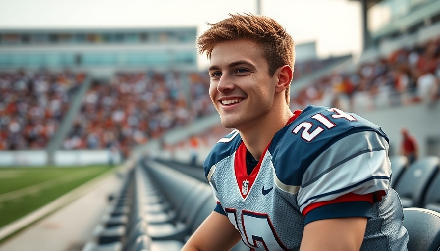 Athlete smiling on a bench during Wisconsin outdoor recreation.