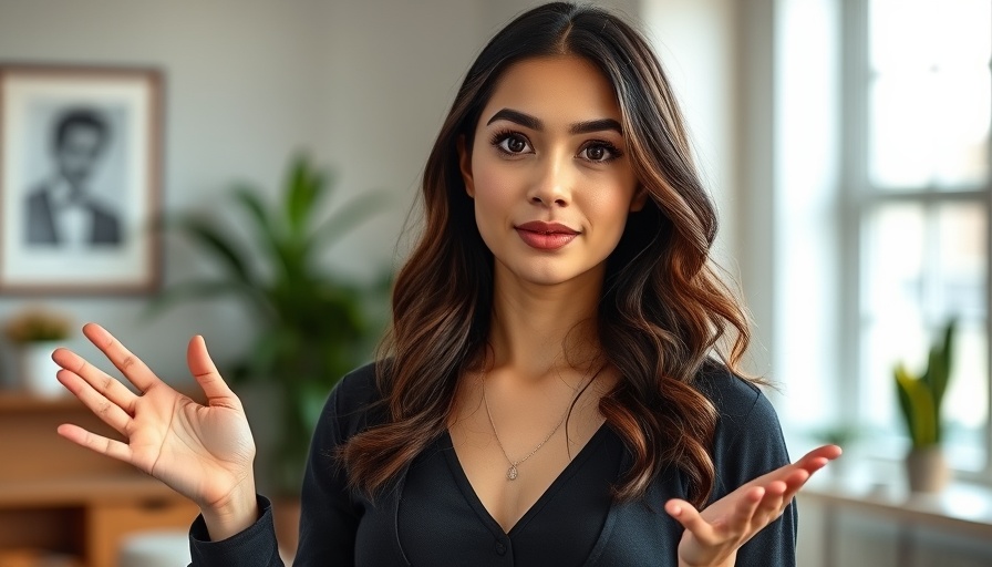 Young woman presenting strategies, website traffic generation focus.