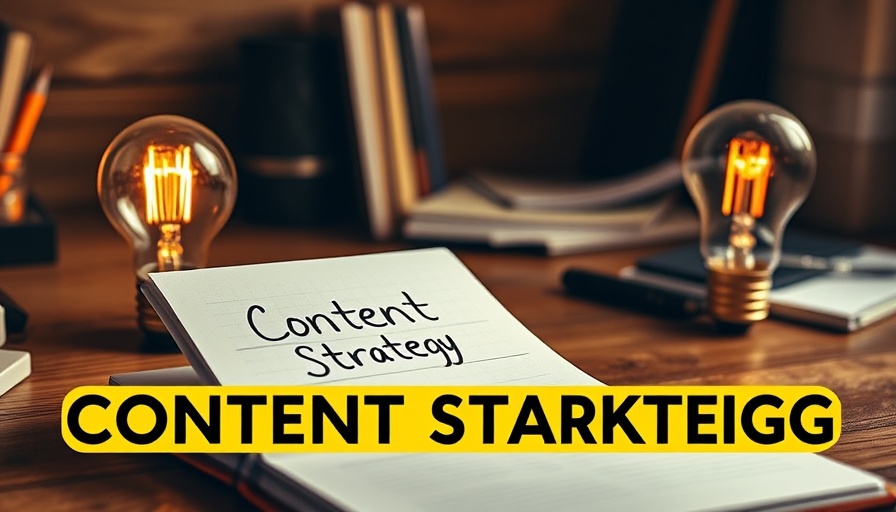 Affiliate marketing content strategy notebook and bulb.